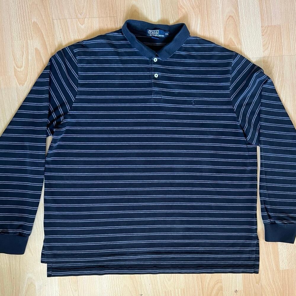 Vintage 90s Ralph Lauren Men Rugby Shirt Collegiate Size XL